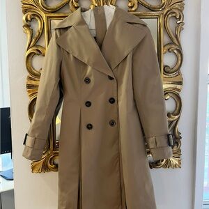 Burberry Tan Double-Breasted Trench Coat